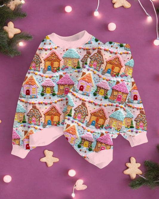 Gingerbread Town | 3D Print Bamboo French Terry Jogger Set