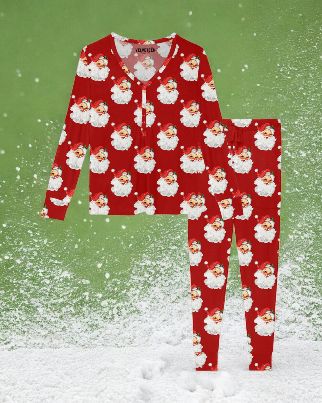 Santa Baby | Women's Bamboo Loungewear Set - Bunny Knots