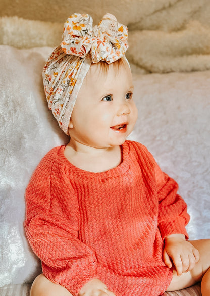 Nectar | Spring Time Ditsy Floral | Brushed Rib Headwrap