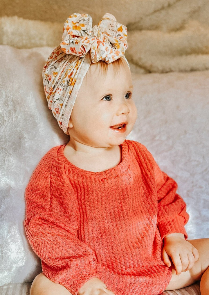 Nectar | Spring Time Ditsy Floral | Brushed Rib Headwrap - Bunny Knots