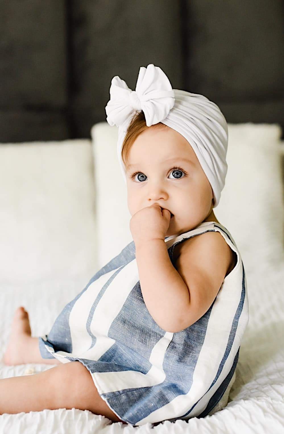 Betty | Modern White | Classic Headwrap - Bunny Knots