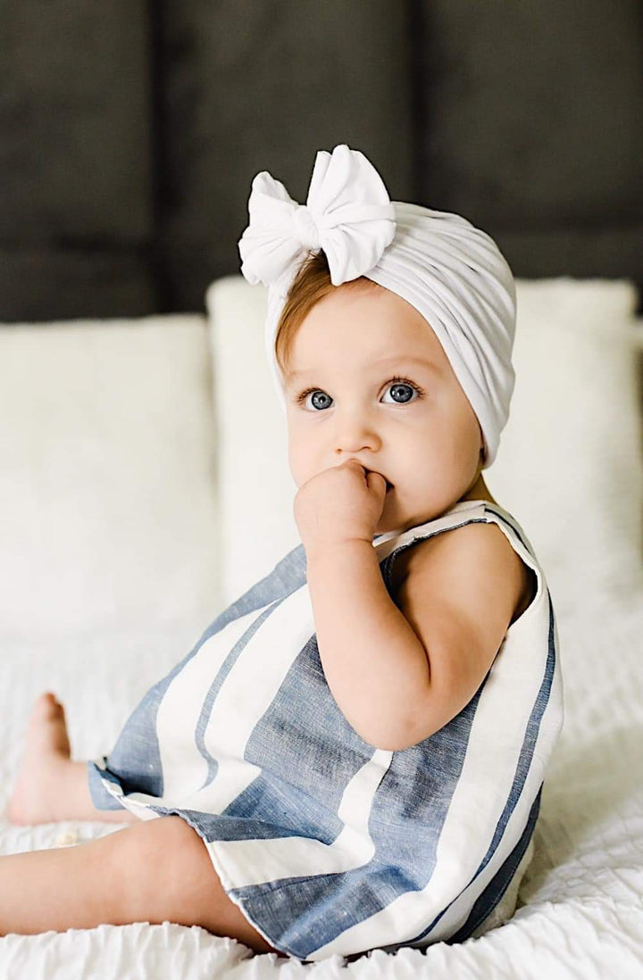 Betty | Modern White | Classic Headwrap - Bunny Knots