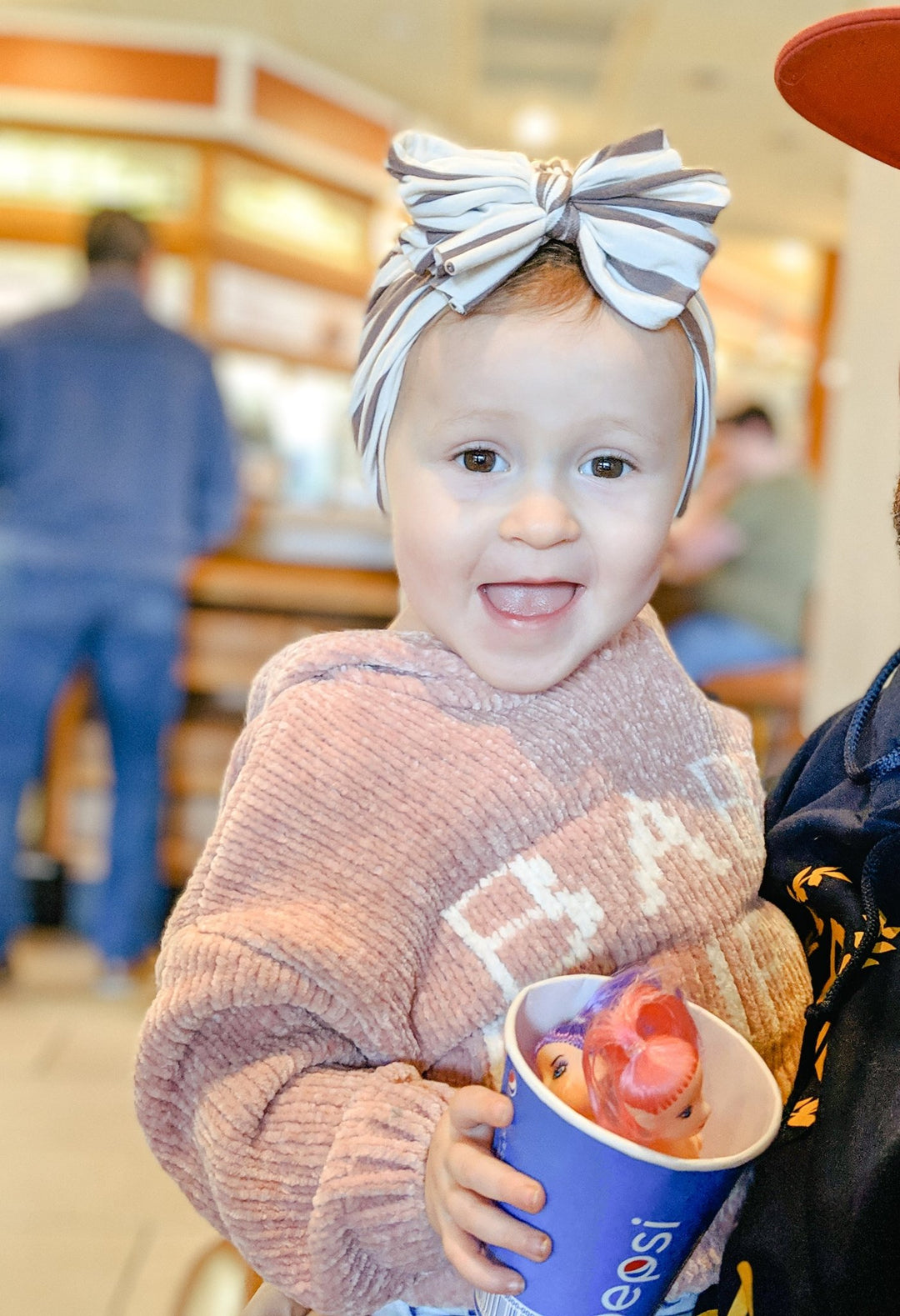 Starling | Taupe Stripe | Modal Headwrap - Bunny Knots