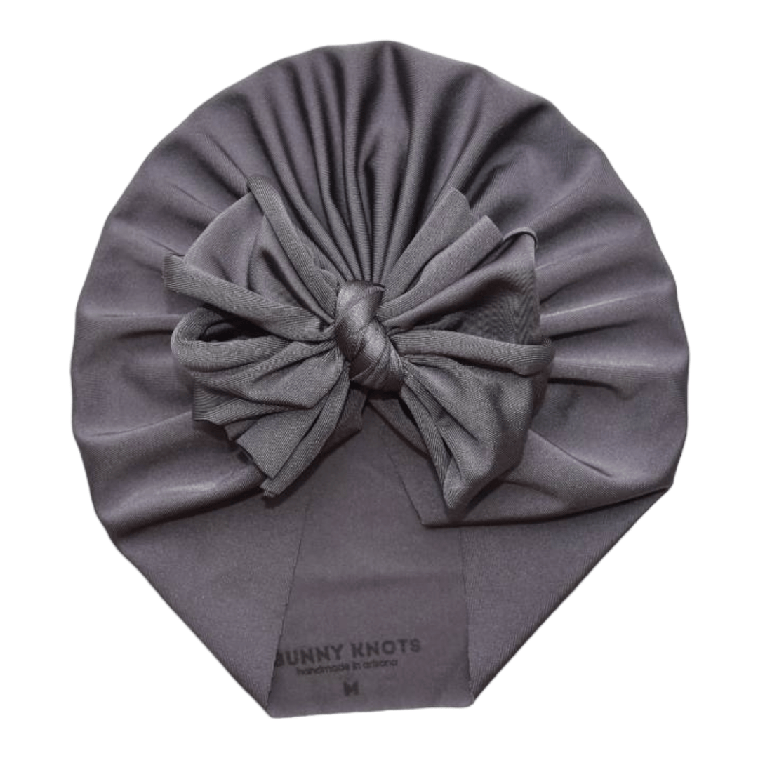 Duskie | Sharky Grey | Swim Headwrap - Bunny Knots
