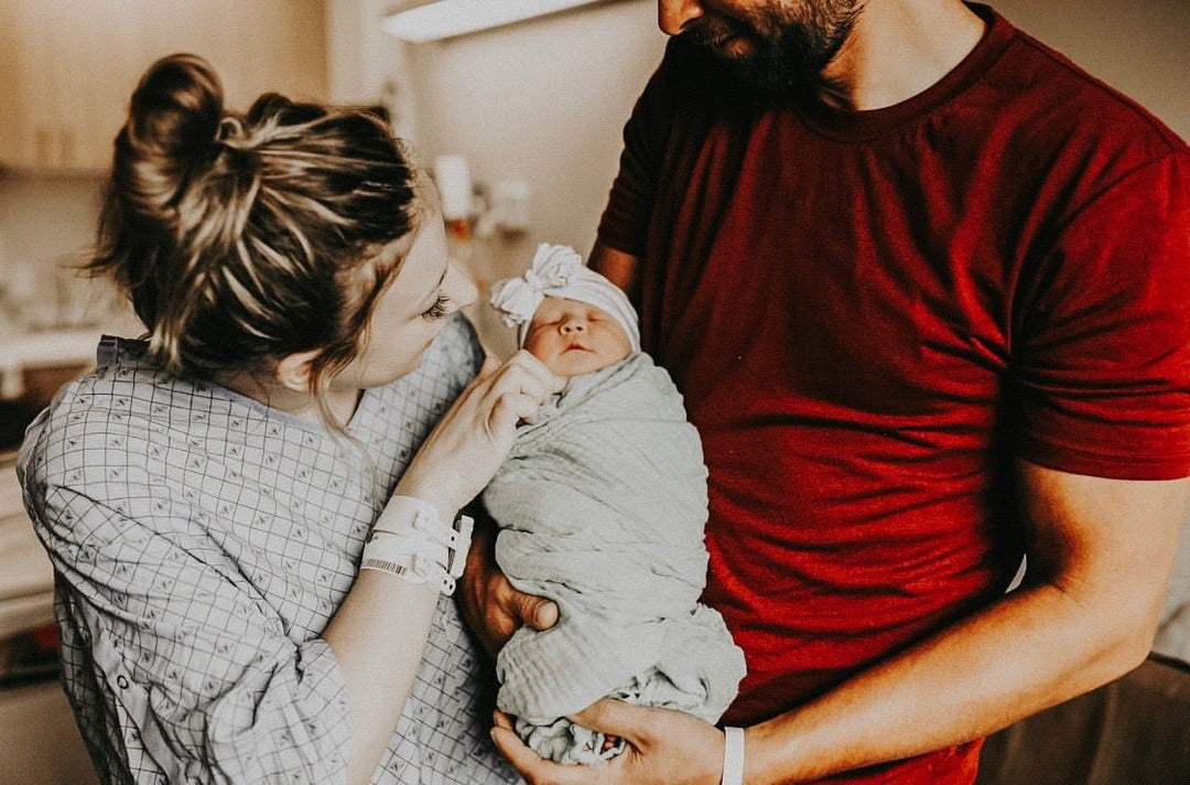 Hospital | NEW Pink & Blue Stripe | Classic Headwrap - Bunny Knots