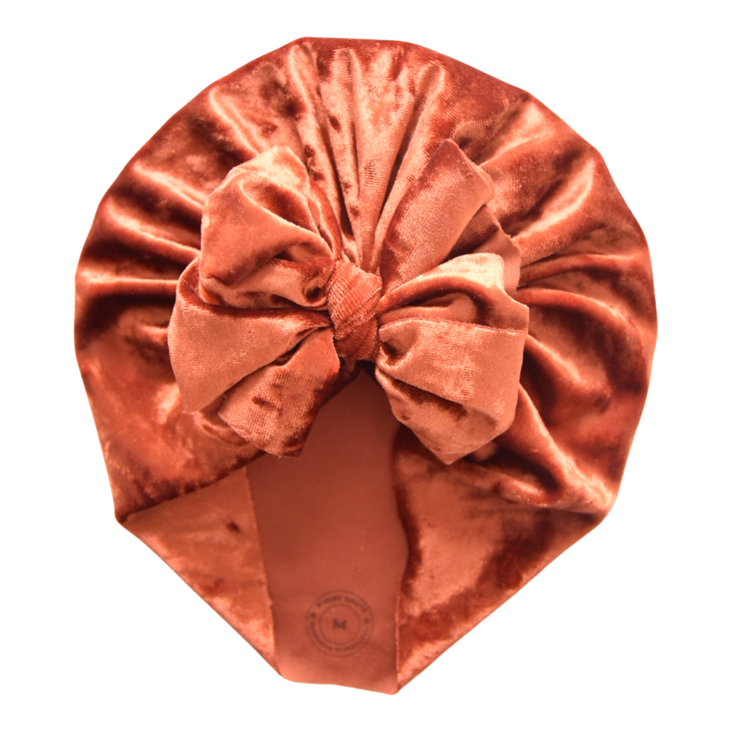 Tessadora | Rich Copper | Crushed Velvet Headwrap