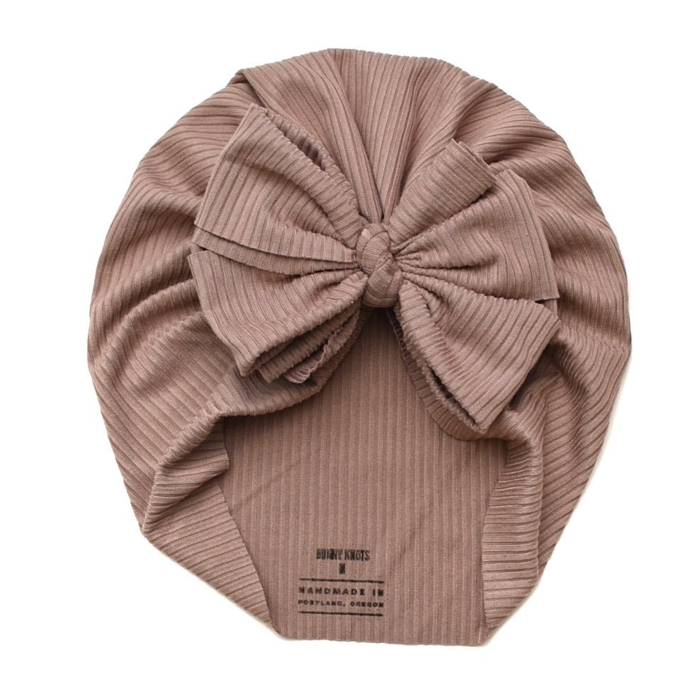 Hershey | Warm Cocoa | Brushed Rib Headwrap - Bunny Knots