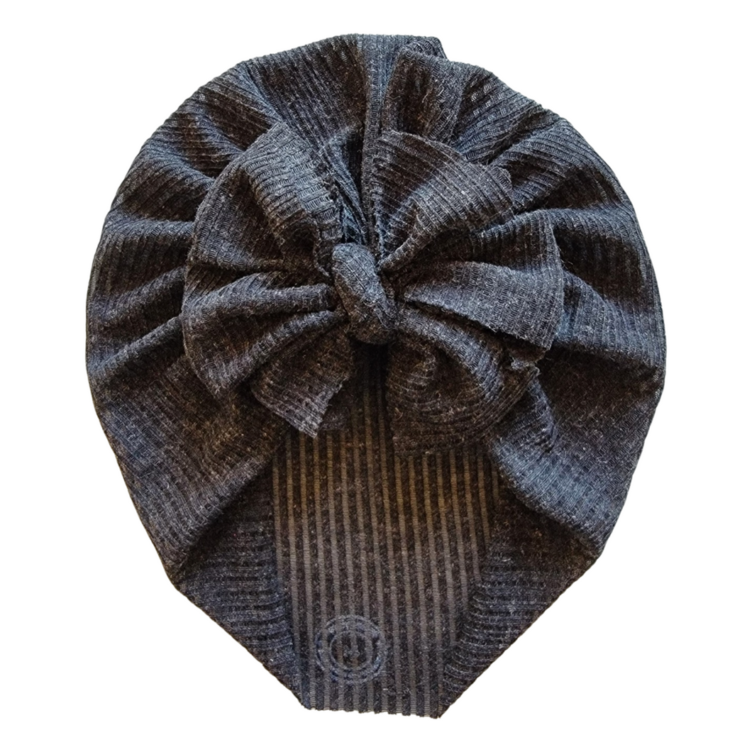 Maylee | Western Grey | Ribbed Sheer Sweater Headwrap