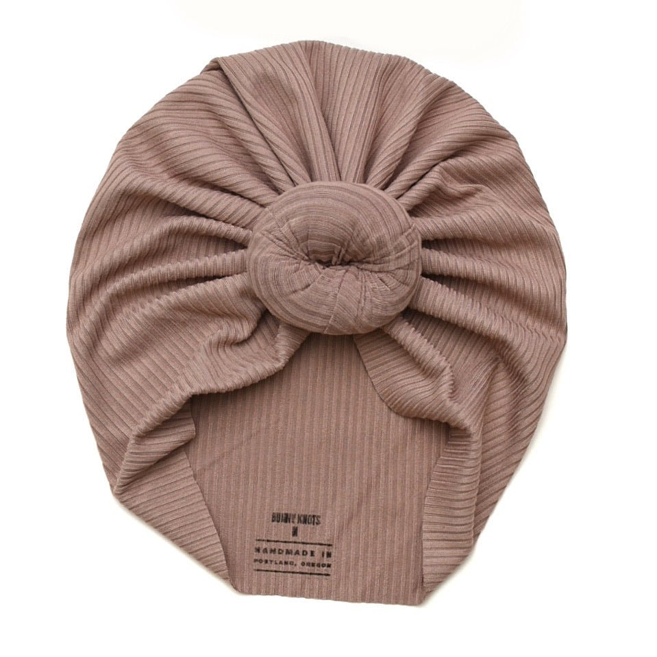 Hershey | Warm Cocoa | Brushed Rib Headwrap - Bunny Knots