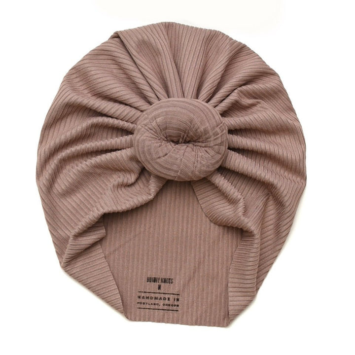 Hershey | Warm Cocoa | Brushed Rib Headwrap - Bunny Knots