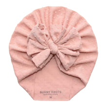 Load image into Gallery viewer, Rhosyn | Blushed Pink | Shabby Swiss Dot Headwrap
