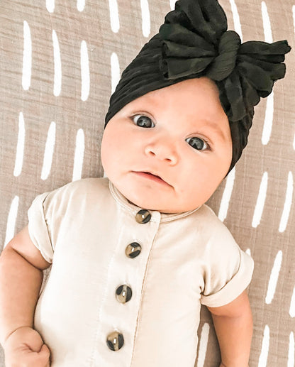 Eve | Jet Black | Honeycomb Headwrap