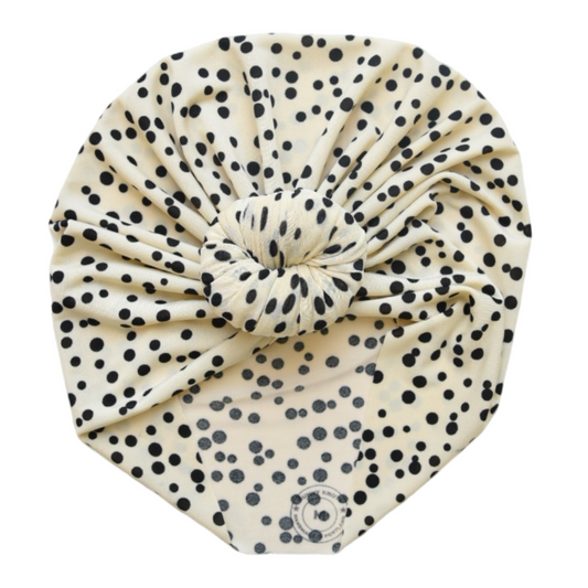 Lilou | Cookies & Cream Polka | Classic Headwrap