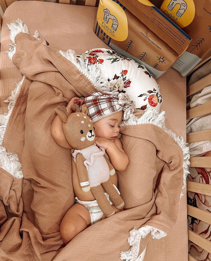 November | Mocha Plaid | Cozy Sweater Headwrap - Bunny Knots