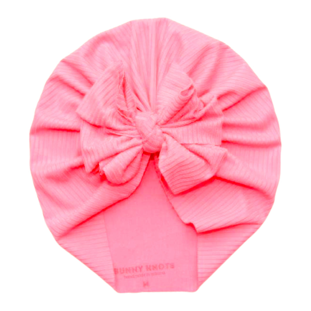 Valla | Neon Pink | Brushed Rib Headwrap