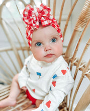 Load image into Gallery viewer, Ameriana | Red Gingham | Brushed Rib Headwrap
