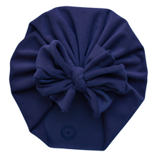Load image into Gallery viewer, Earhart | Navy | Stretchy Corduroy Headwrap
