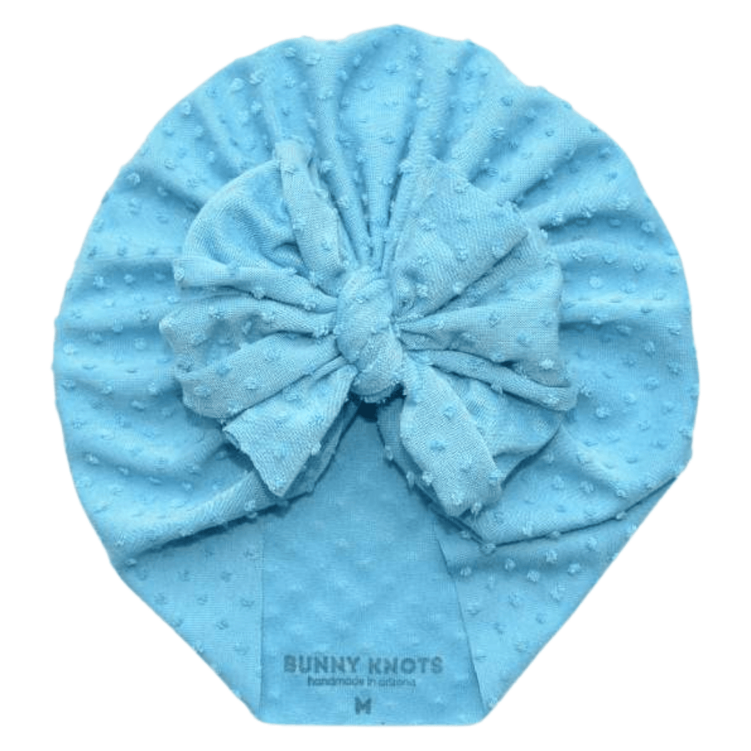 Chilly | Pool Party Blue | Shabby Swiss Dot Headwrap - Bunny Knots