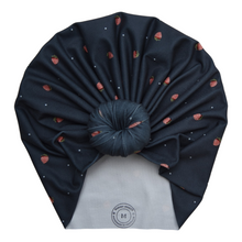 Load image into Gallery viewer, Leonie | Black Amethyst Strawberries | Classic Headwrap
