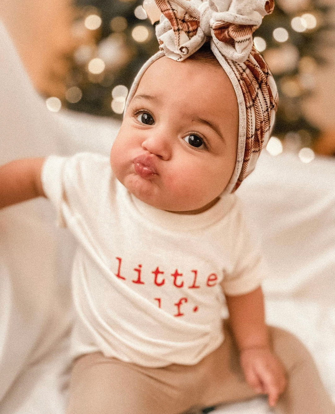 November | Mocha Plaid | Cozy Sweater Headwrap - Bunny Knots