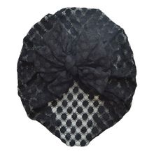 Load image into Gallery viewer, Noalie | Black Polka | Sweater Eyelet Headwrap
