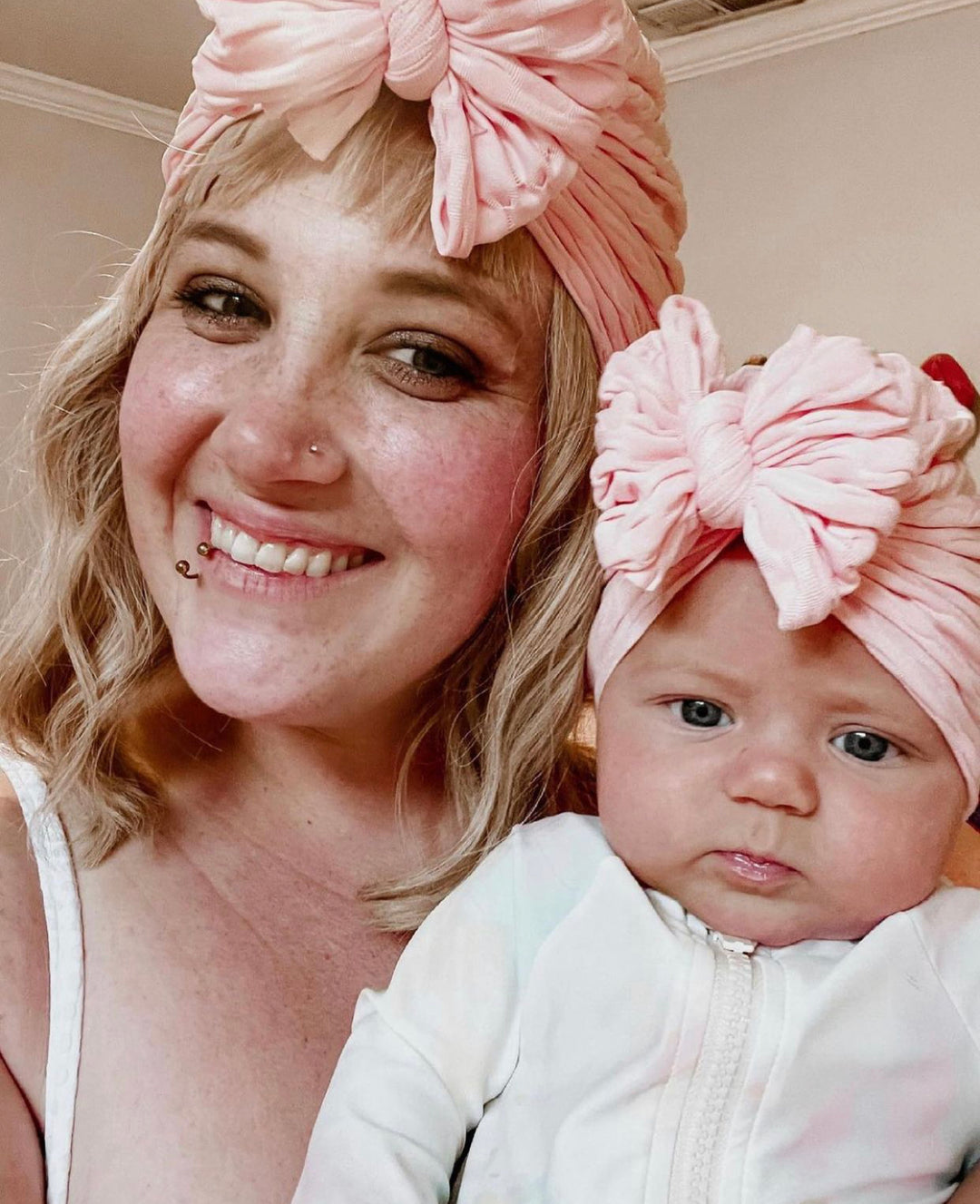 Babe | Piggy Pink | Honeycomb Headwrap - Bunny Knots