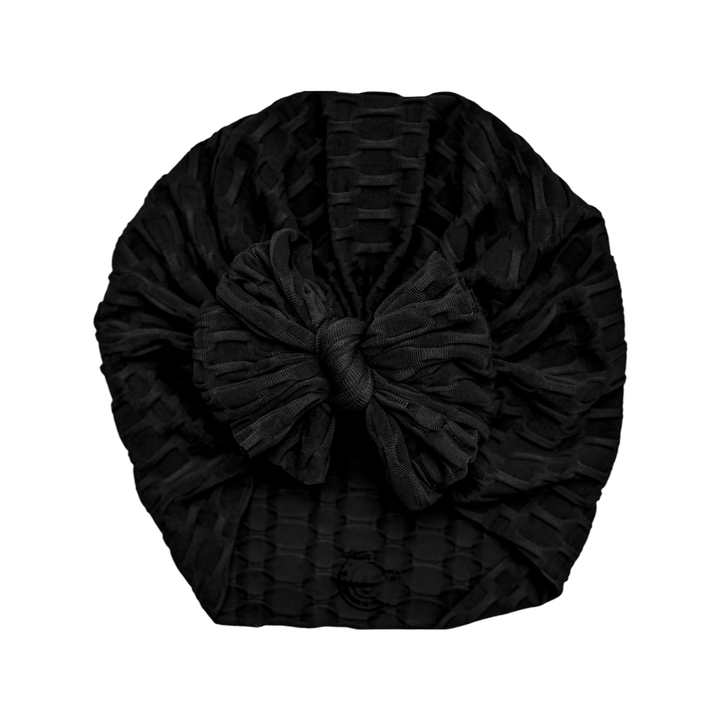 Eve | Jet Black | Honeycomb Headwrap - Bunny Knots