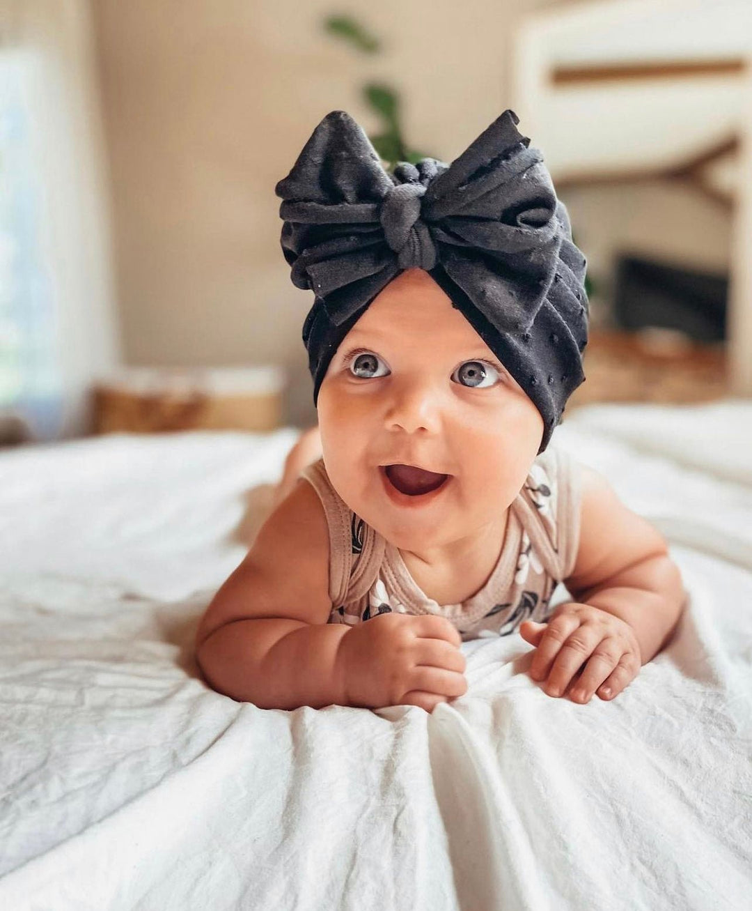 Jewel | Black Out | Shabby Swiss Dot Headwrap - Bunny Knots