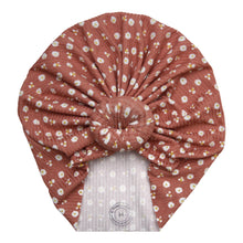 Load image into Gallery viewer, Maya Jay | Terracotta Floral | Brushed Rib Headwrap
