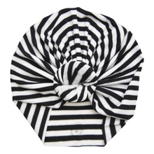 Load image into Gallery viewer, Karsyn | Black &amp; White Stripe | Ribbed Headwrap
