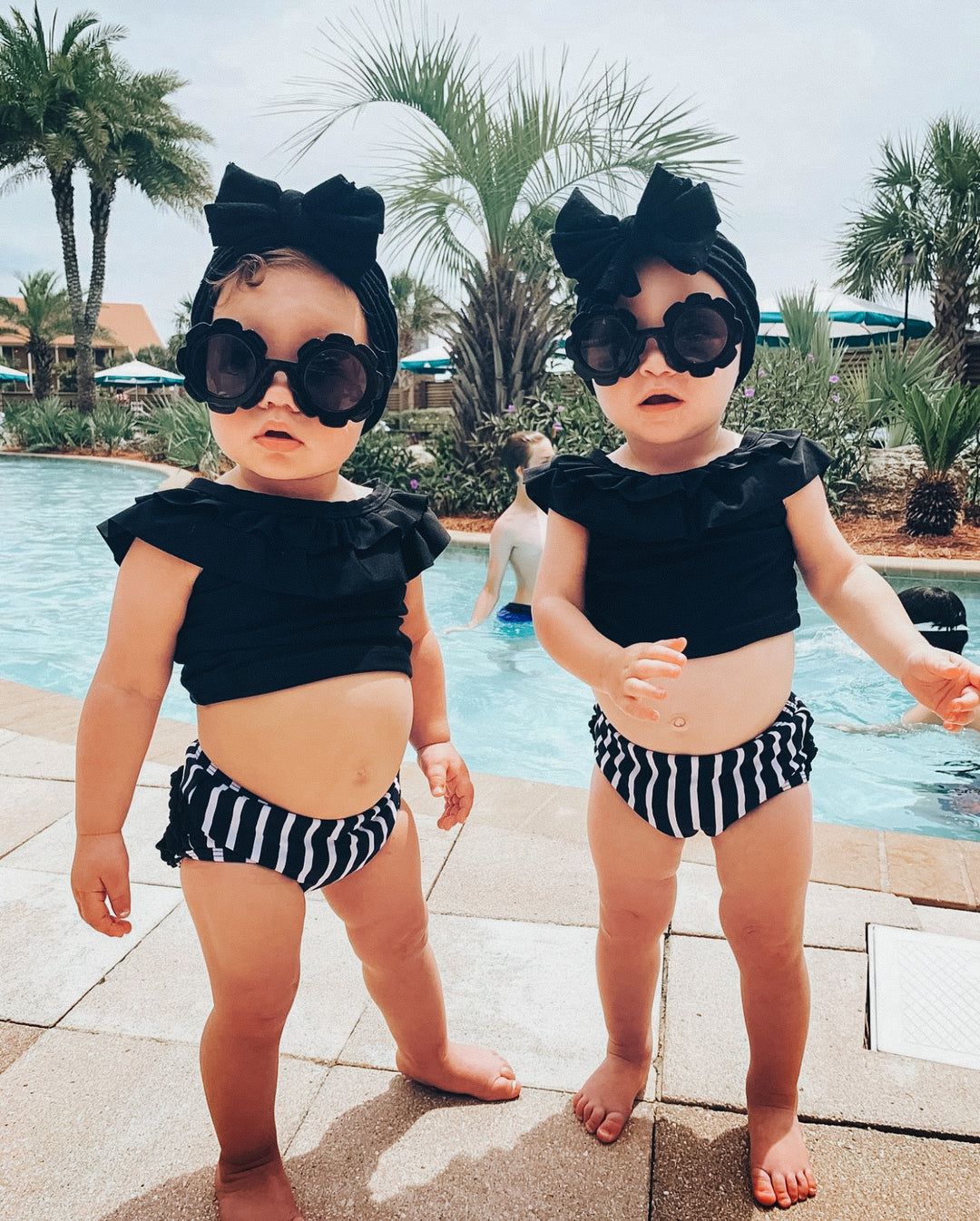 Jewel | Black Out | Shabby Swiss Dot Headwrap - Bunny Knots