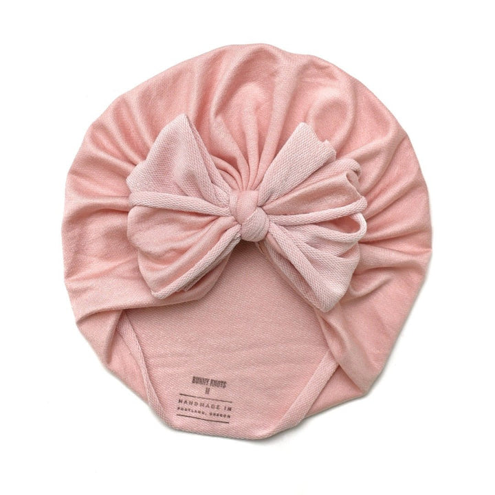 Bells | Baby Pink | French Terry Headwrap - Bunny Knots